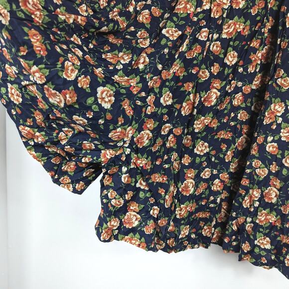 Vintage Express Romper Women's Size 1/2 Floral 90s Flowy Shorts - Picture 4 of 7
